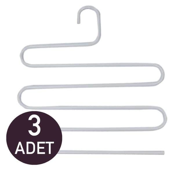3 Adet Metal Elbise Pantolon Askısı 6009