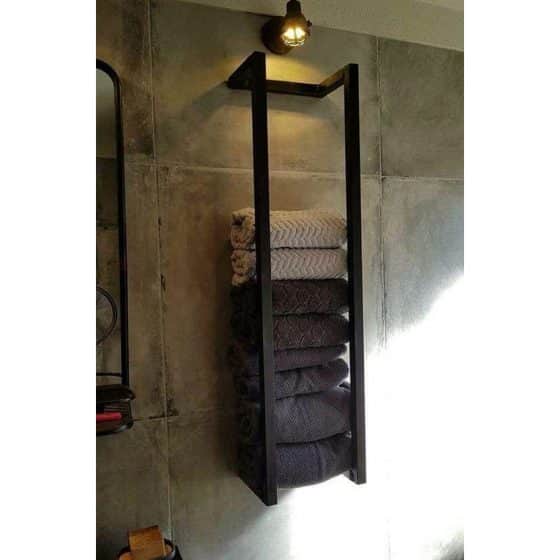 Metal Havluluk Banyo Duvar Rafı 3026