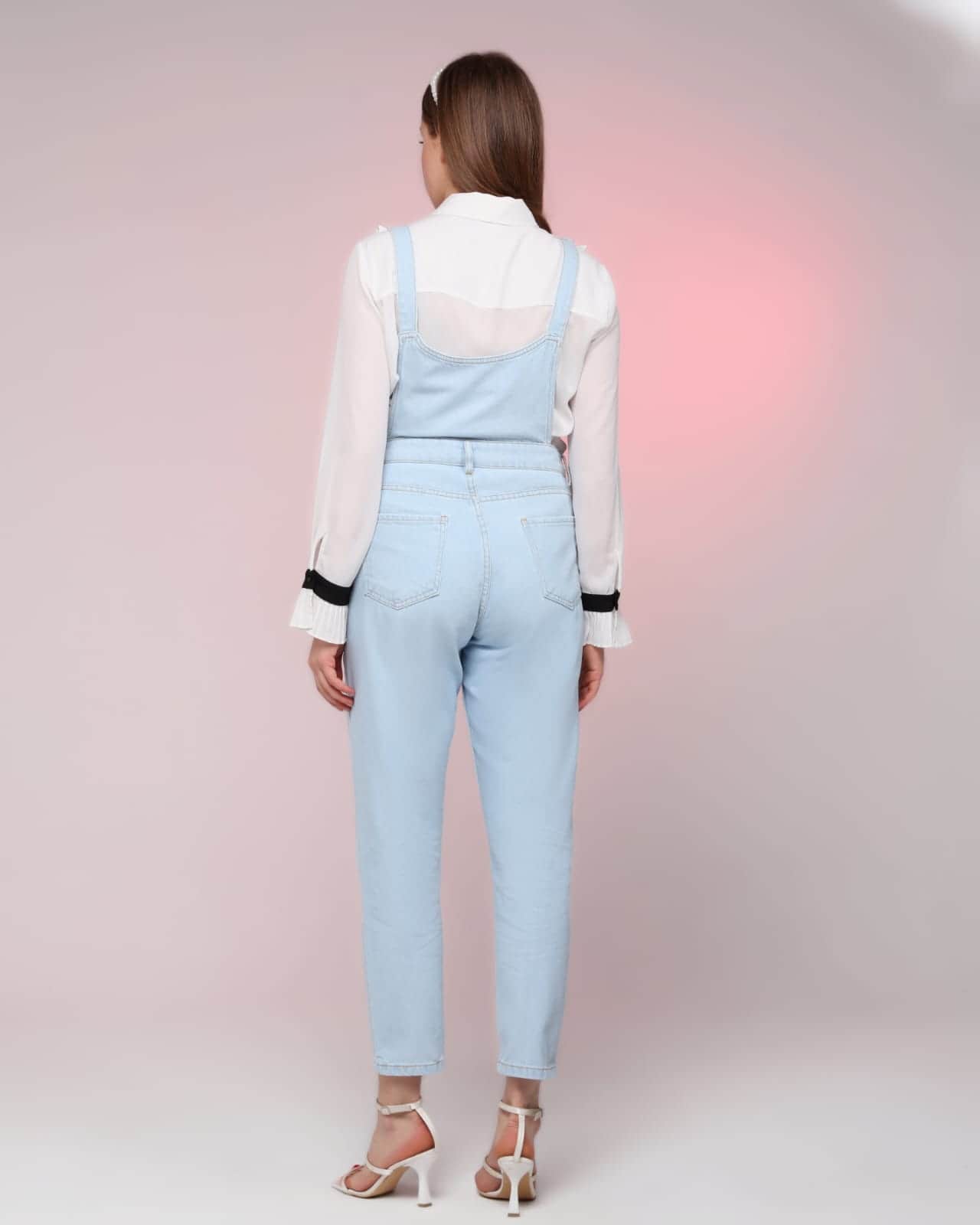 Vovikon KN Buz Mavi Denim Boyfriend Bahçevan Tulum