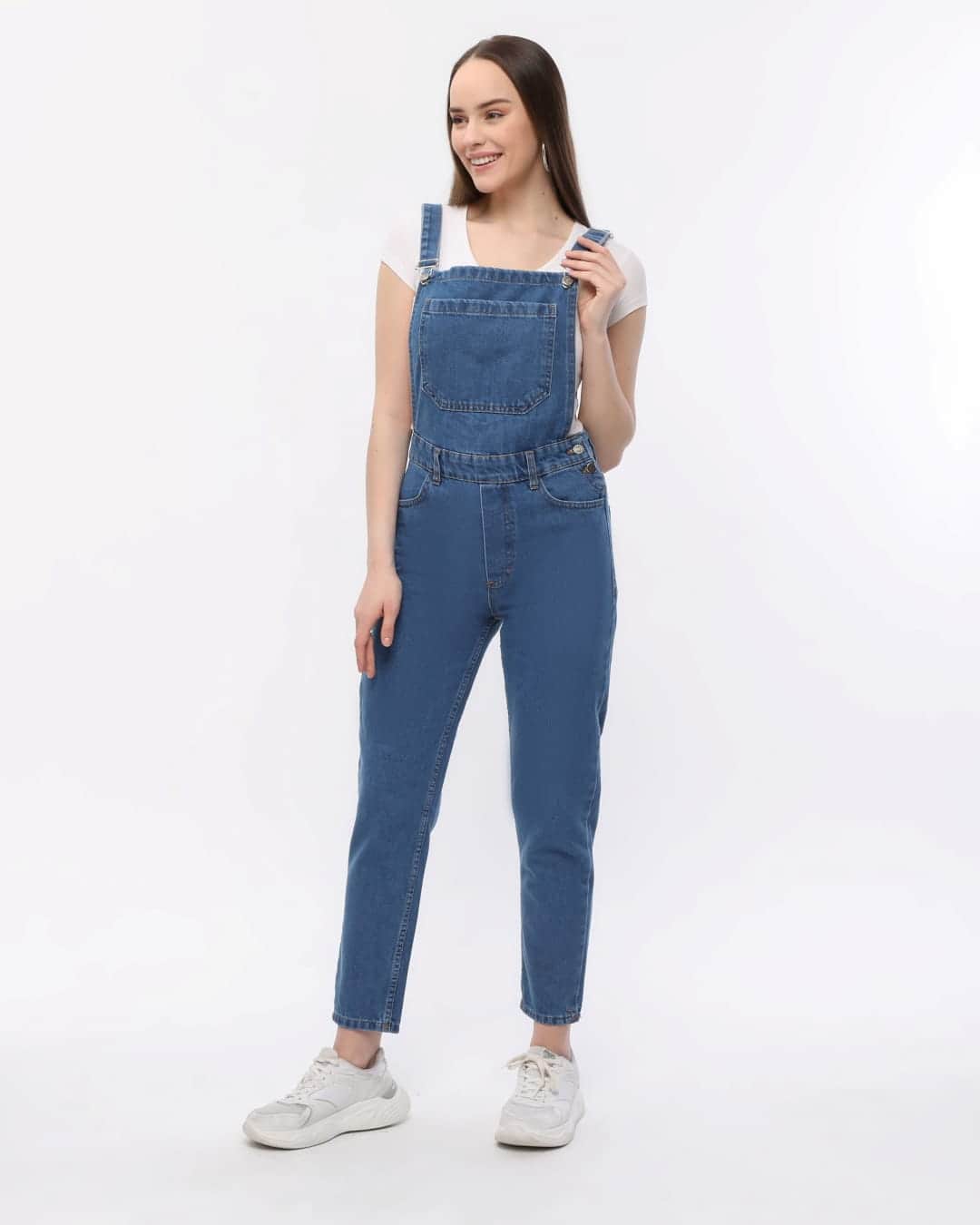 Vovikon KN Mavi Denim Boyfriend Bahçevan Tulum