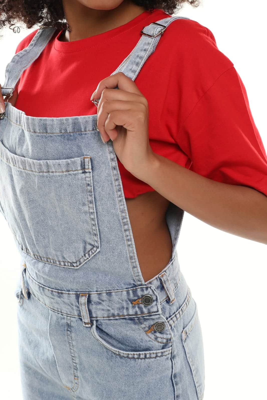 Vovikon KN Taş Yıkama Denim Boyfriend Bahçevan Tulum