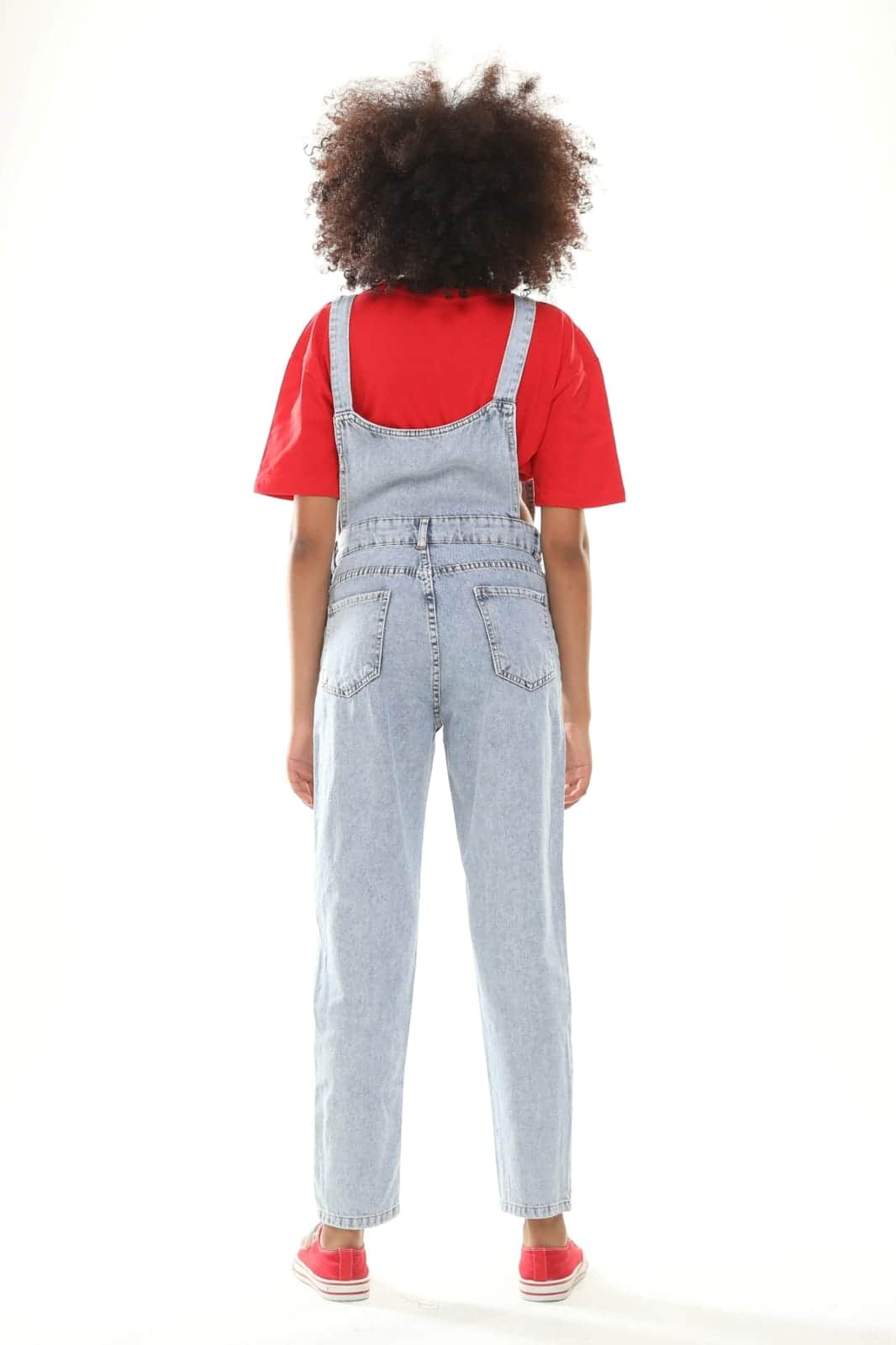 Vovikon KN Taş Yıkama Denim Boyfriend Bahçevan Tulum