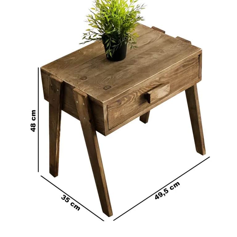 Ahşap Çekmeceli Yan Sehpa Komodin 5308