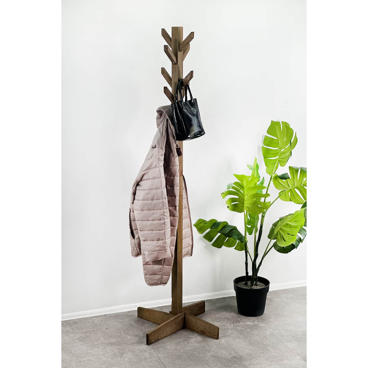 Ahşap Ayaklı Askılık Portmanto 6025