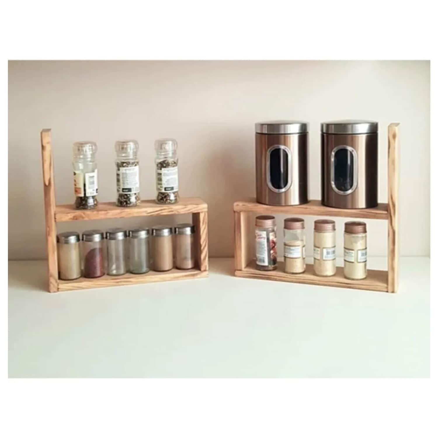 Ahşap Baharatlık Mutfak Rafı 6145