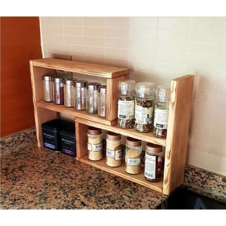Ahşap Baharatlık Mutfak Rafı 6145