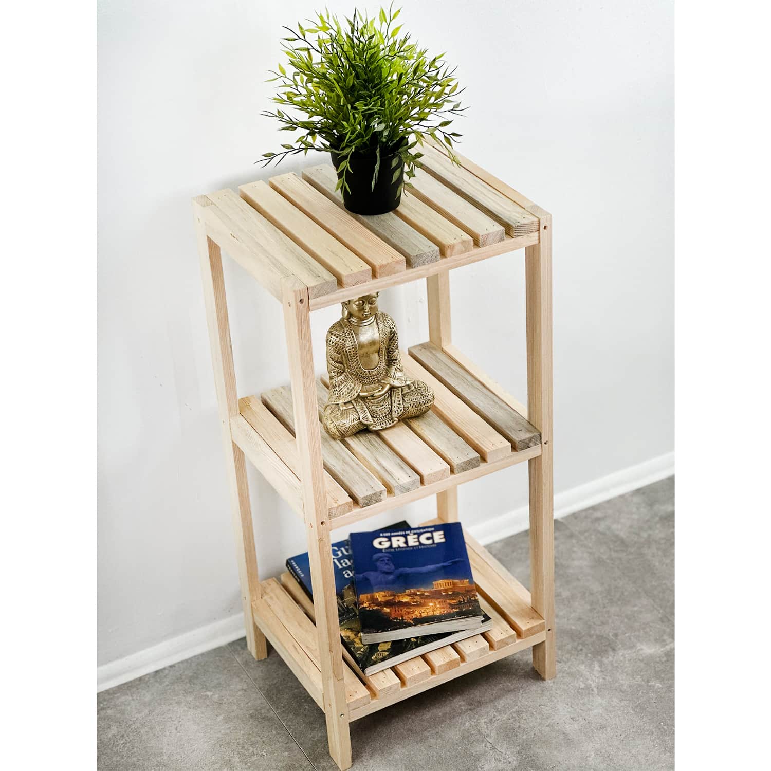 Ahşap Komodin Raf Yan Sehpa 5431