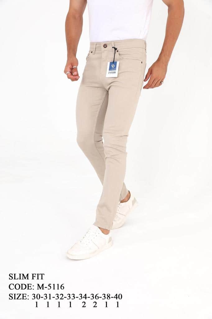 D'Vision Erkek Kot Pantolon Krem M-5116