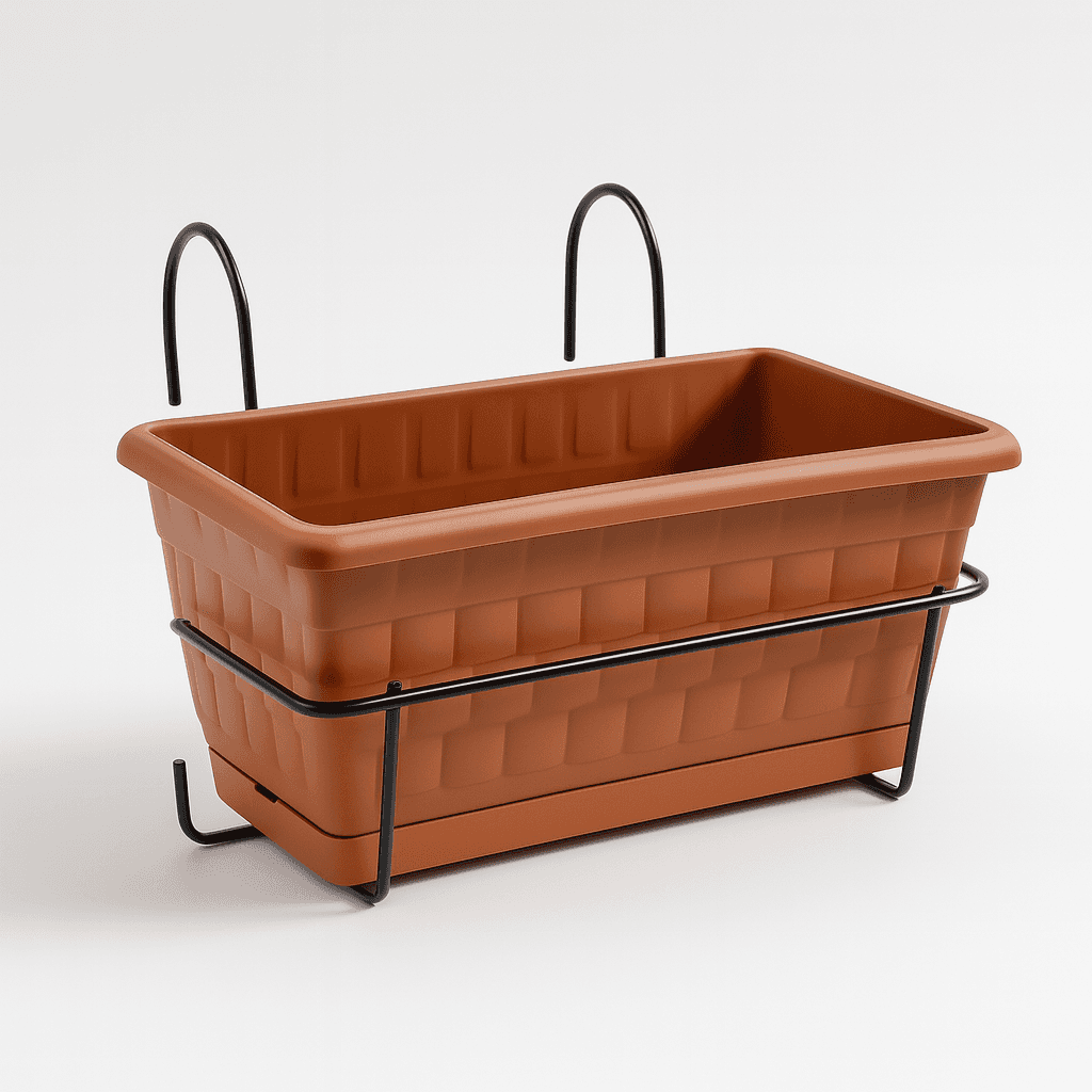 Demir Askılı 6 Litre Balkon Saksı