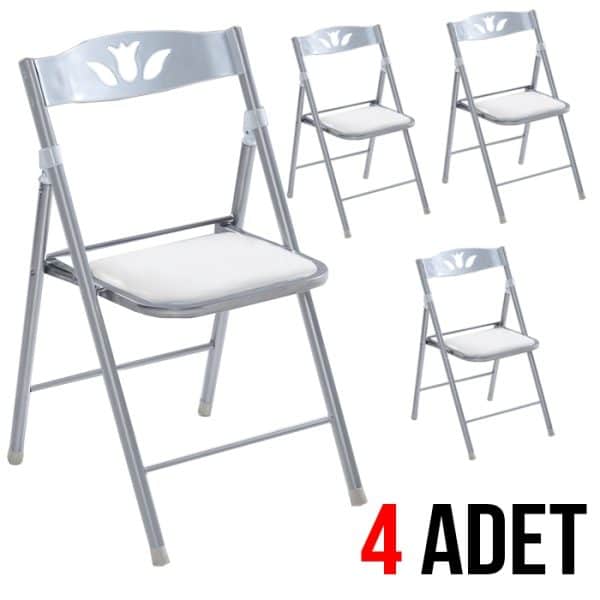 4 Adet Katlanır Mutfak Sandalyesi 2017
