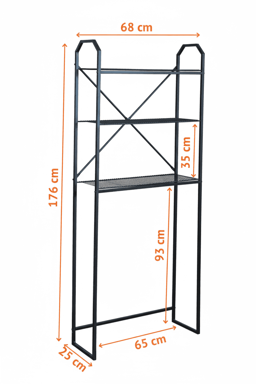 Çamaşır Makinesi Üstü Çok Amaçlı Raf Banyo Mutfak Düzenleyici
