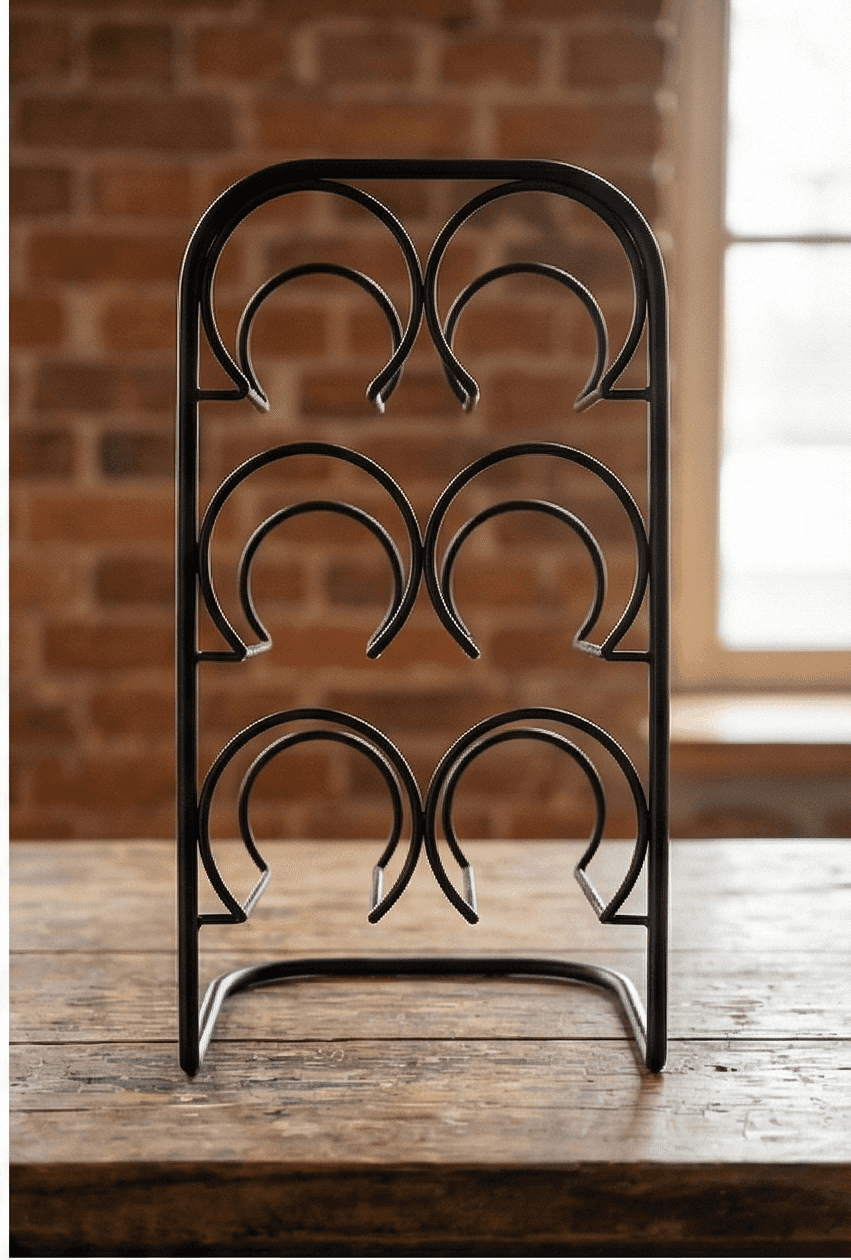 Metal 6 Bölmeli Şaraplık İçki Standı