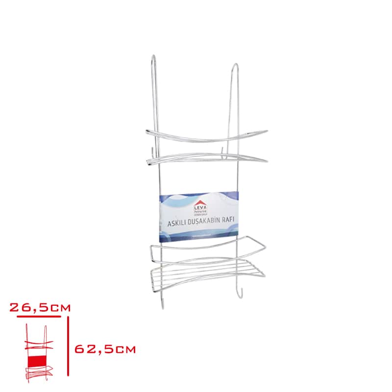 Askılı Paslanmaz Krom Duşakabin Rafı