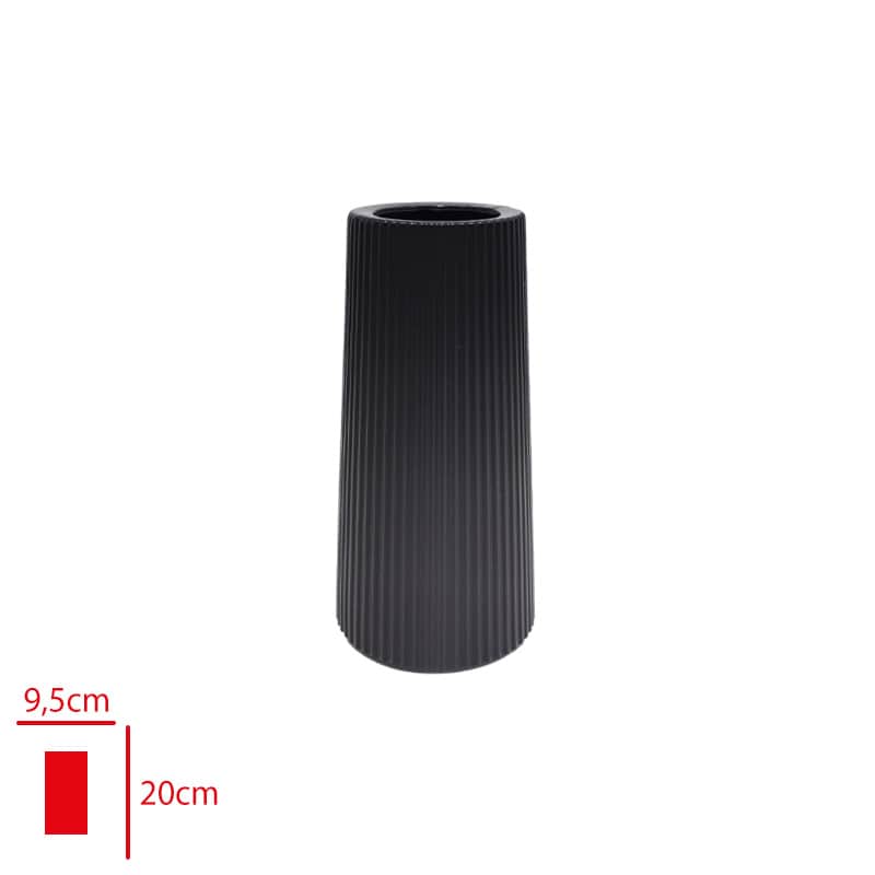 2li Siyah Kırılmaz Uzun Vazo