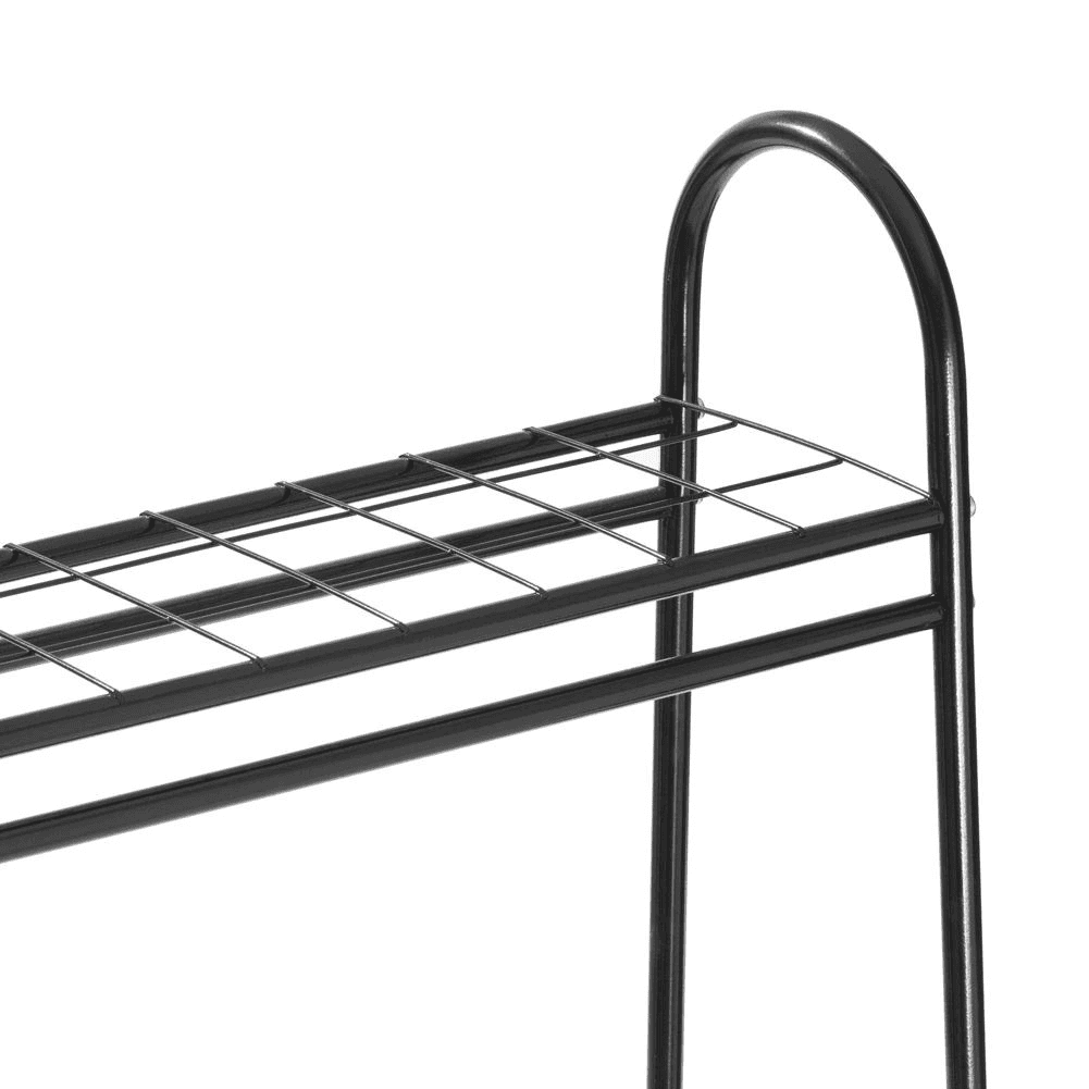 Çift Raflı Ayakkabılıklı Elbise Kıyafet Askısı Ayaklı Askılık