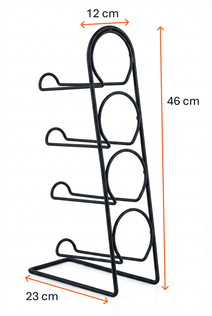 Metal 4 Bölmeli Şaraplık İçki Standı