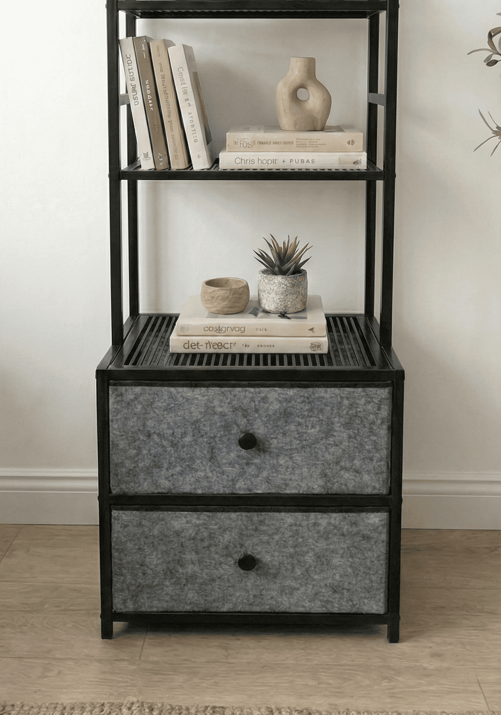 2 Çekmeceli 5 Raflı Komidin Kitaplık