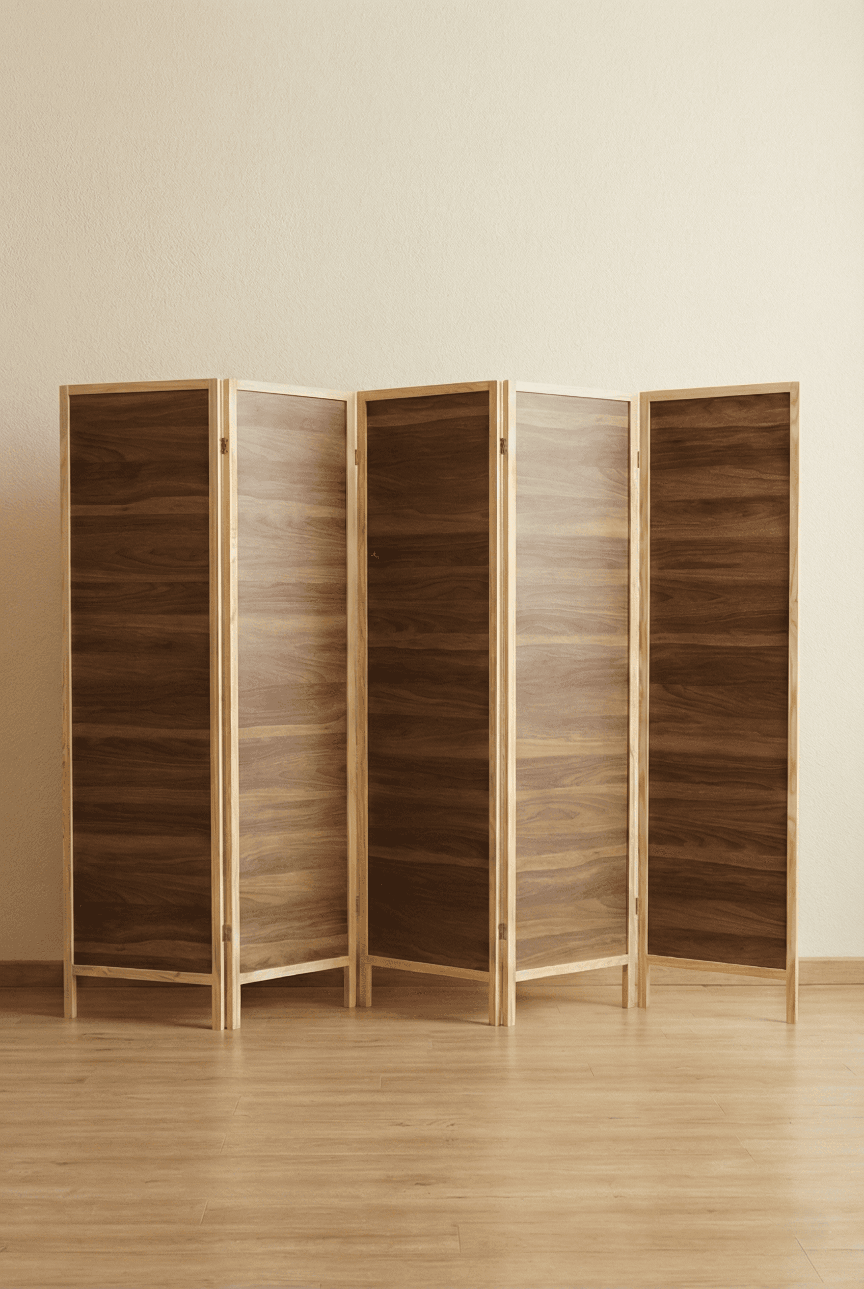 Ahşap 5 Kanat MDF Katlanır Oda Ayırıcı Paravan Seperatör