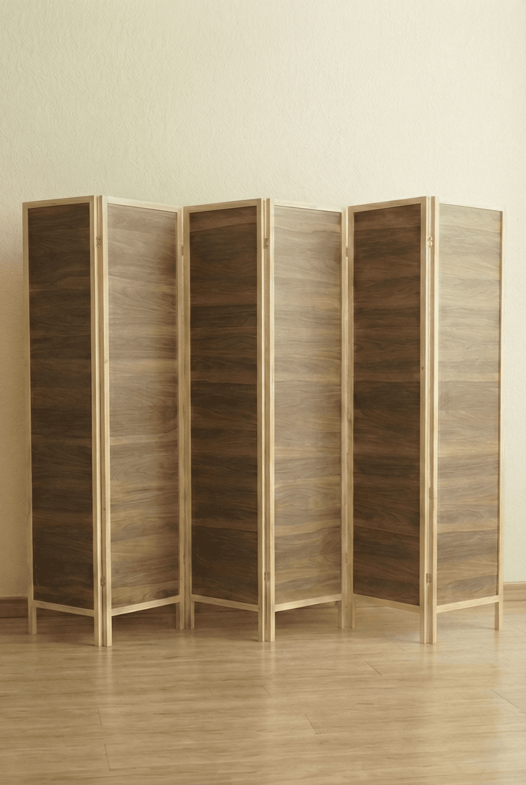 Ahşap 6 Kanat MDF Katlanır Oda Ayırıcı Paravan Seperatör