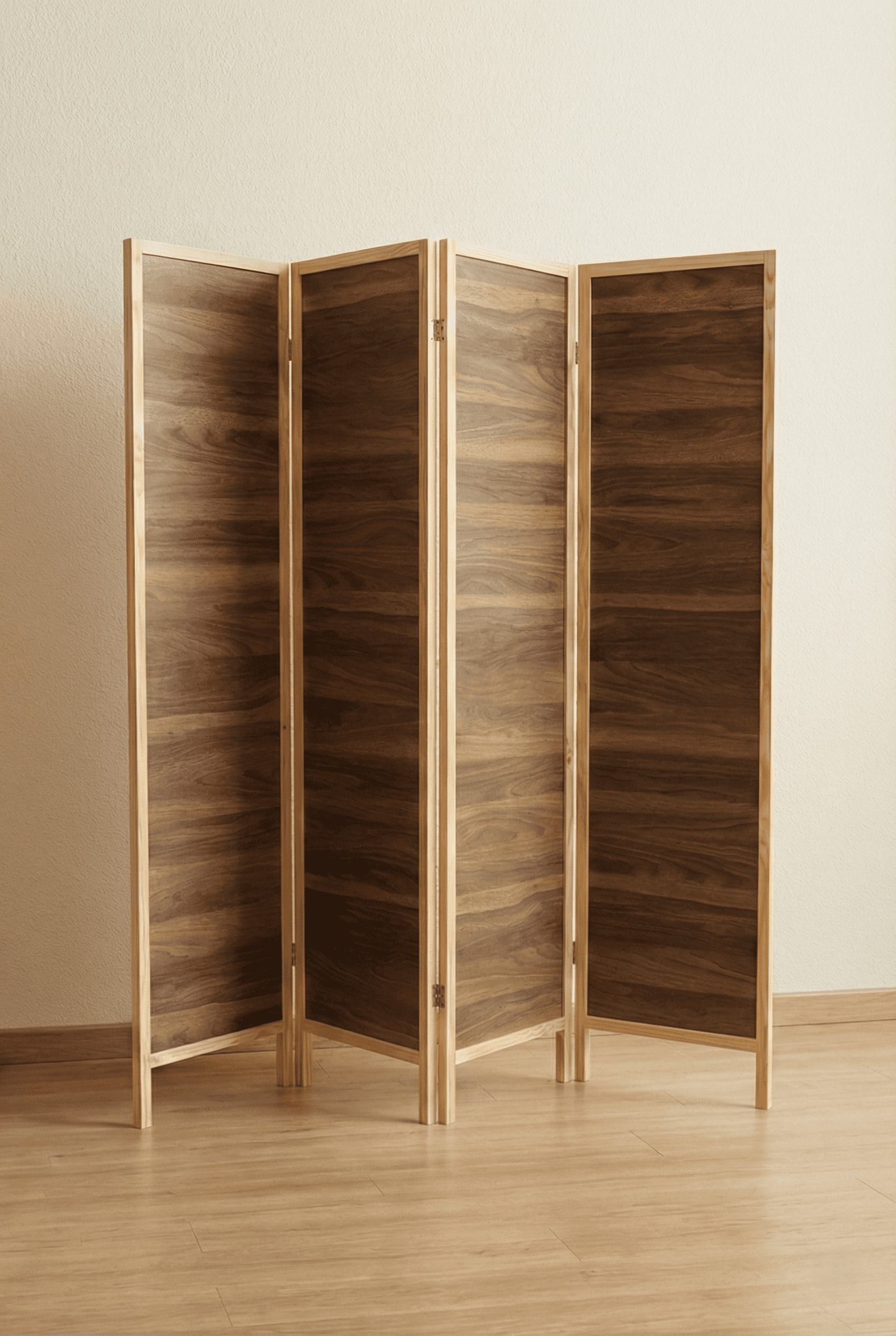 Ahşap 4 Kanat MDF Katlanır Oda Ayırıcı Paravan Seperatör