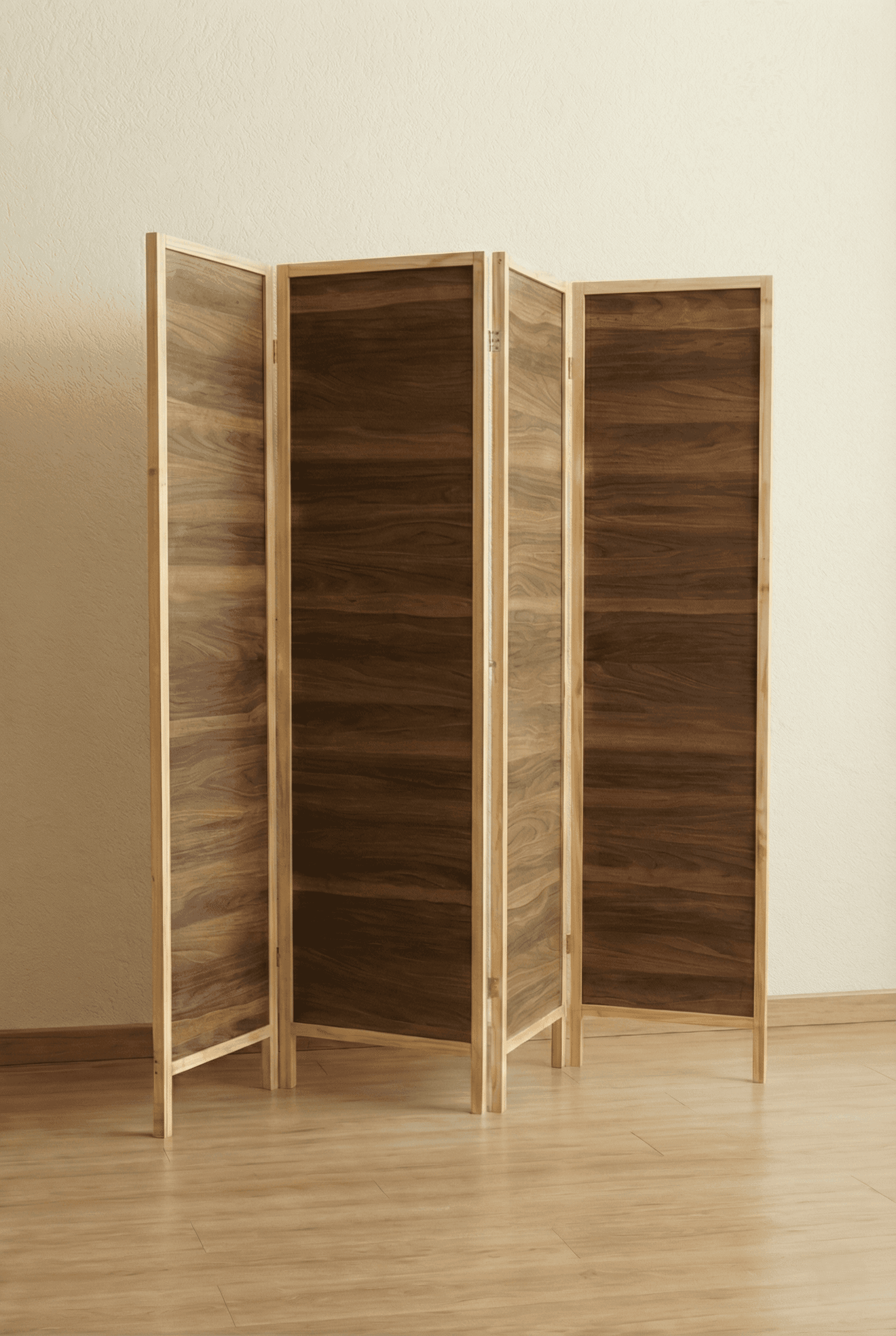 Ahşap 4 Kanat MDF Katlanır Oda Ayırıcı Paravan Seperatör