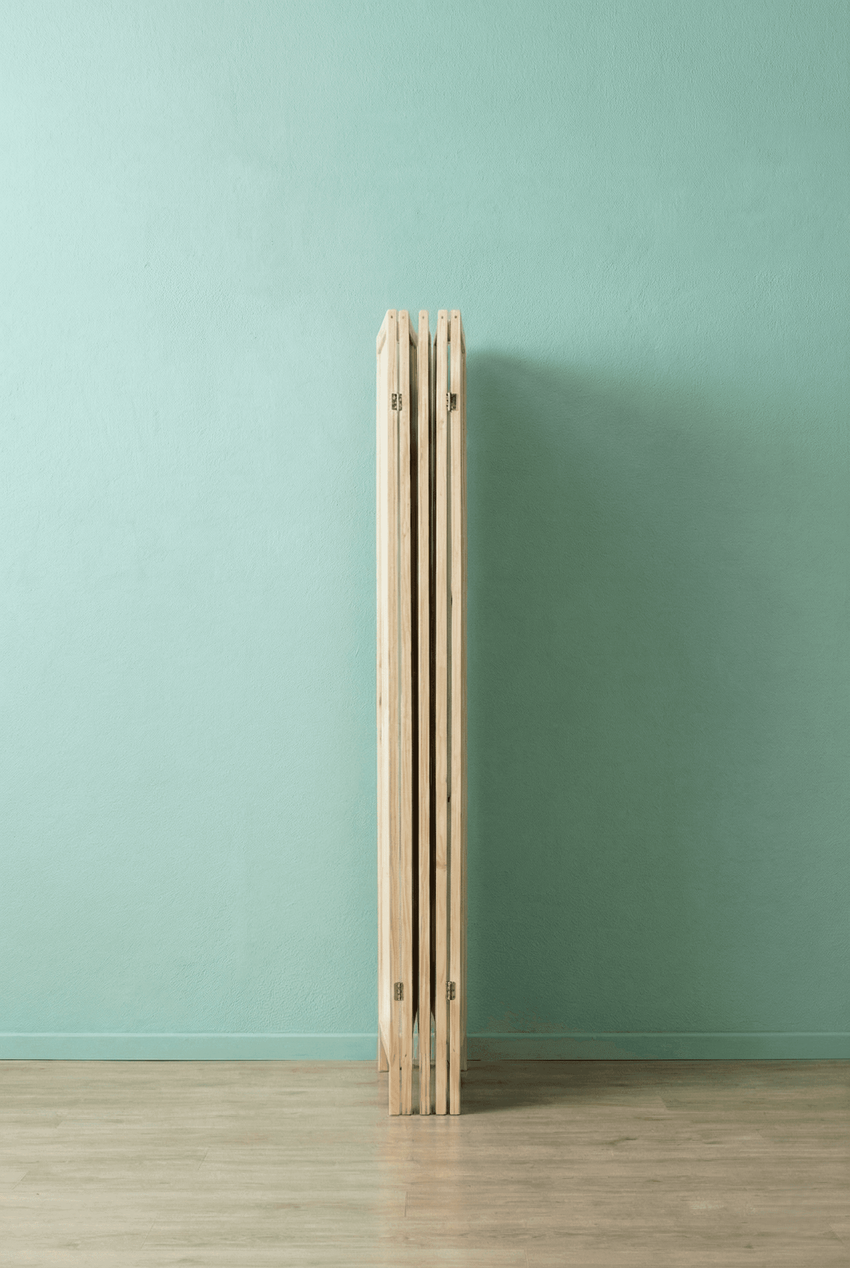 Ahşap 5 Kanat Beyaz MDF Katlanır Oda Ayırıcı Paravan Seperatör