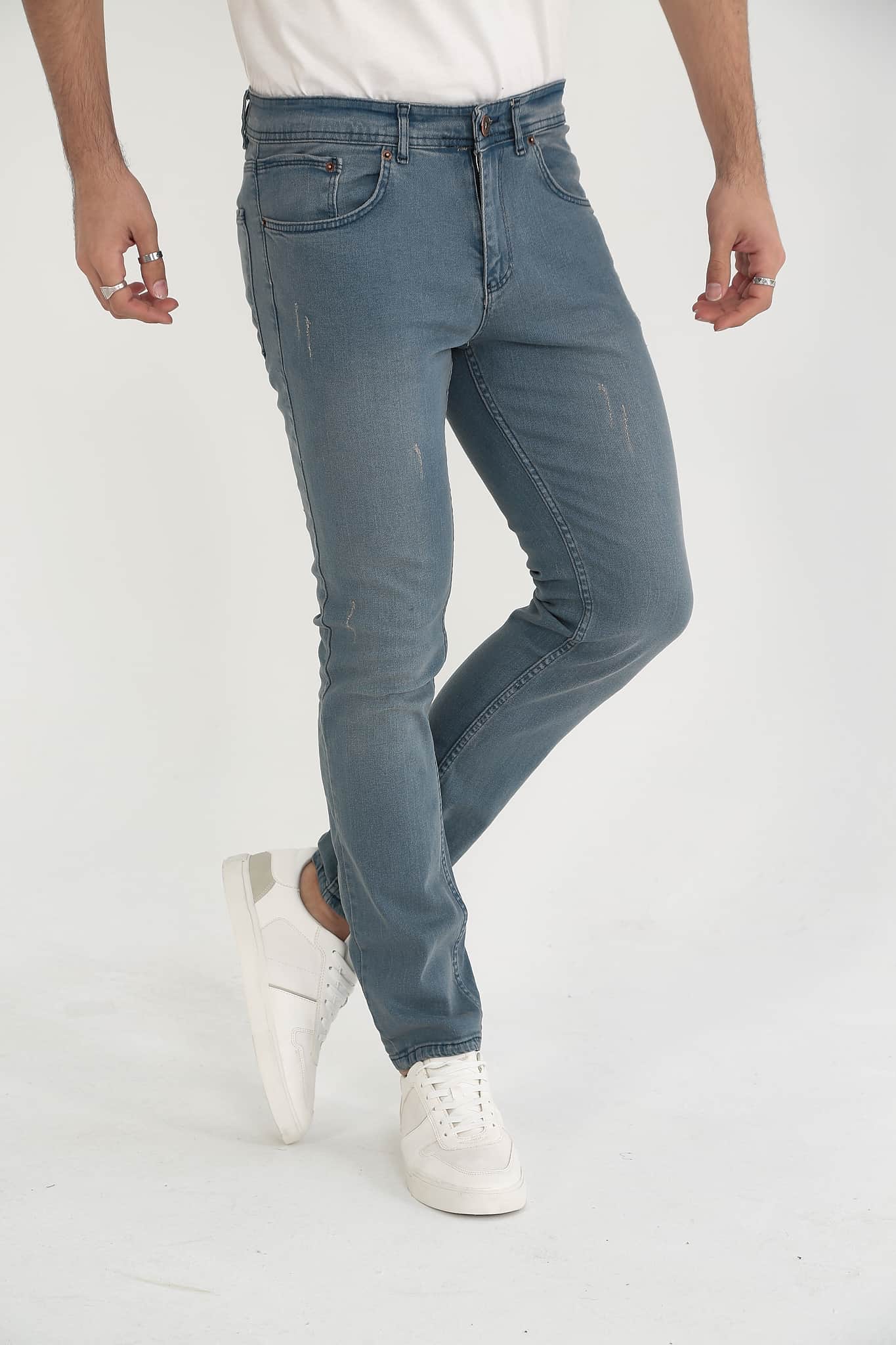 D'Vision Erkek Kot Pantolon Slim Buz Mavi Jean G-5220-267