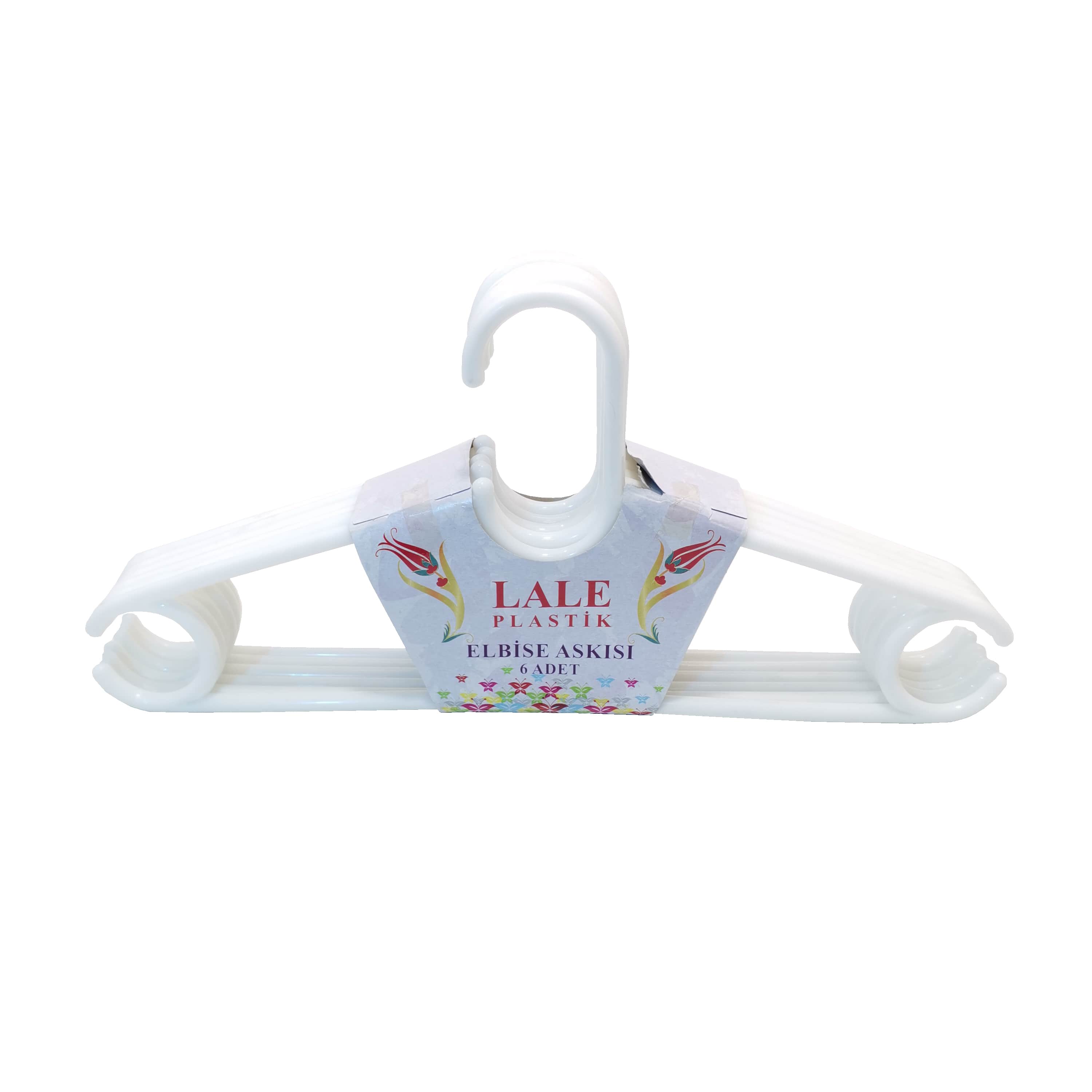 Lale 12li Beyaz Elbise Askısı