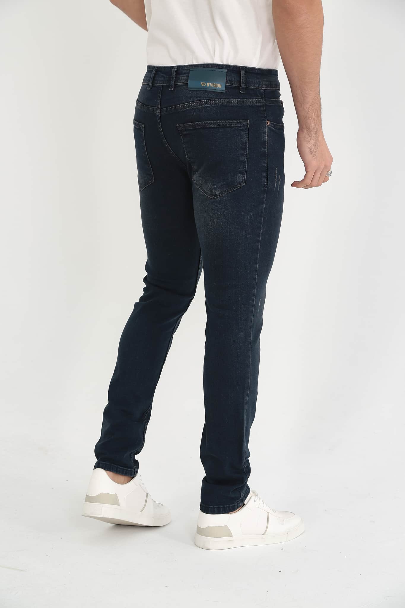 D'Vision Lacivert Çizik Desenli Erkek Jean G-5220-267