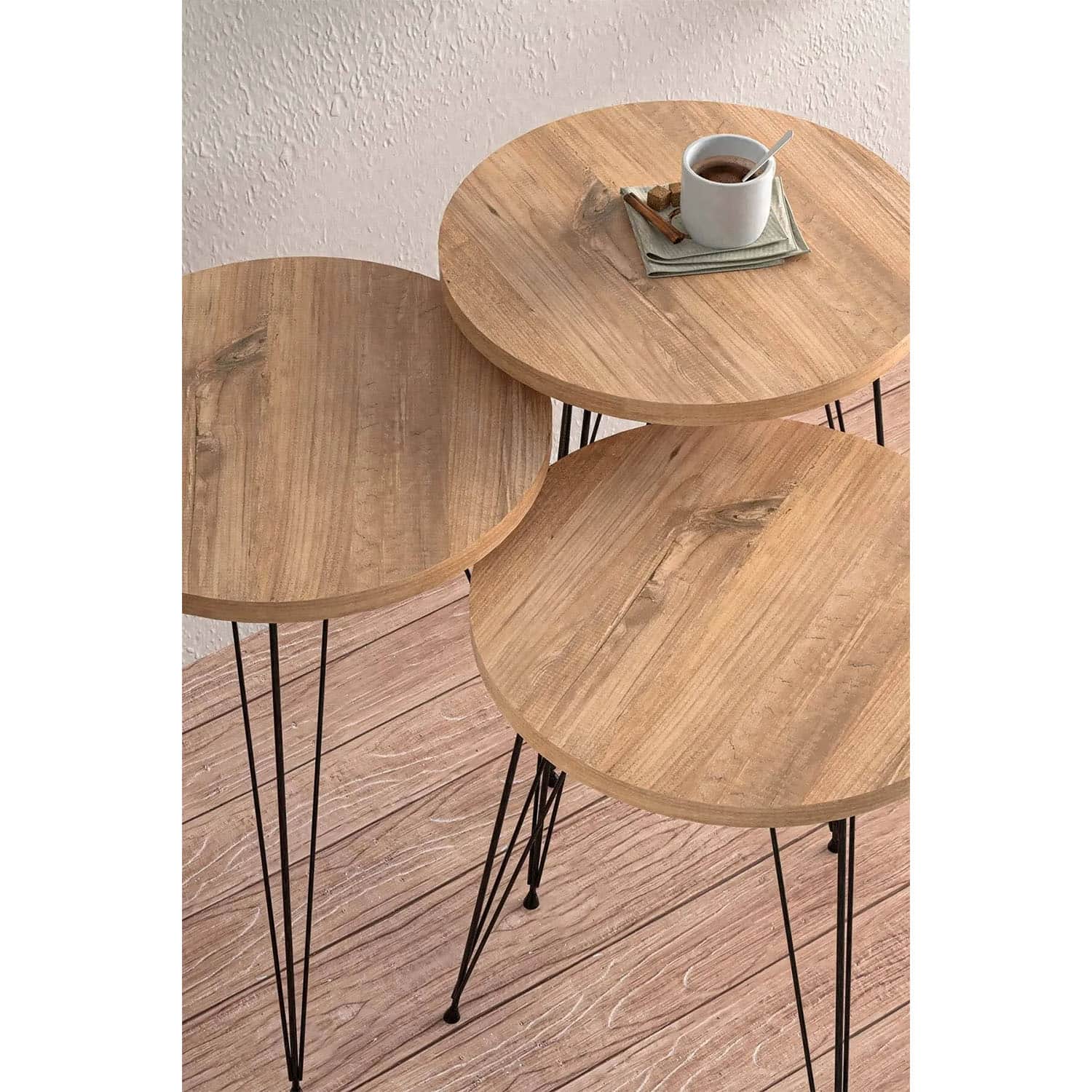 Dekoratif Zigon Sehpa 3lü 5425