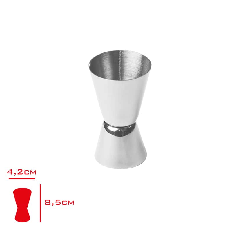 Evmoni 201 Paslanmaz Çelik İkili Jigger 2/4 cl