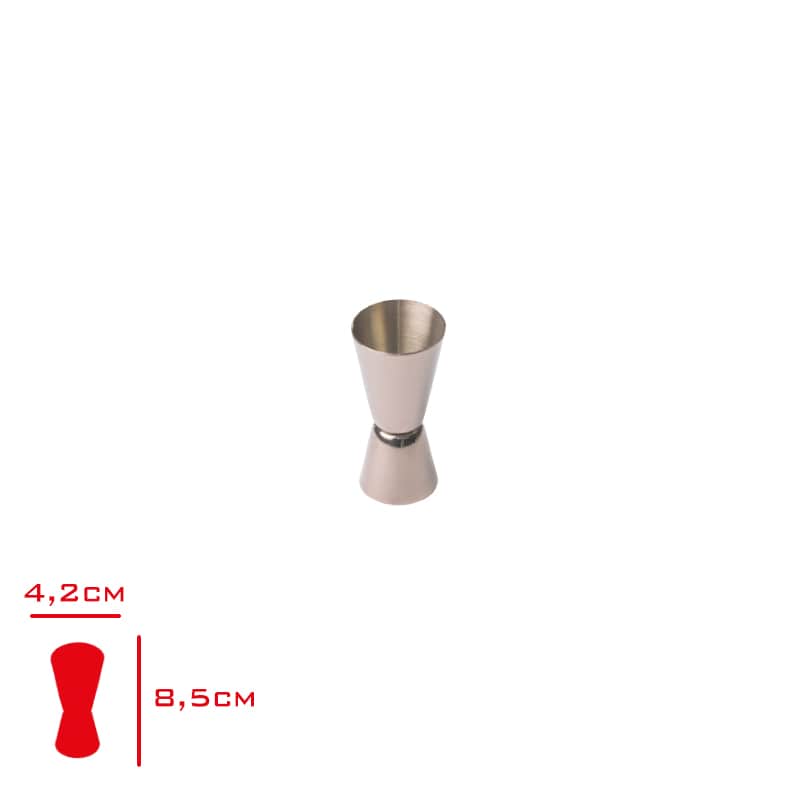 Evmoni Bakır Renk 201 Paslanmaz Çelik İkili Jigger 2/4 cl