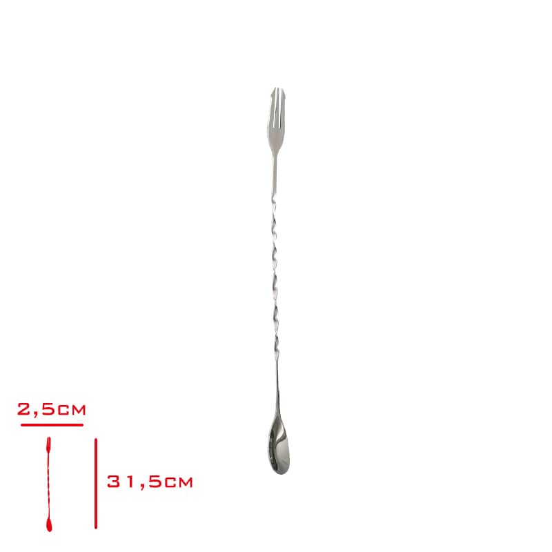 Evmoni Çatallı Burgulu Bar Kaşığı 33 cm