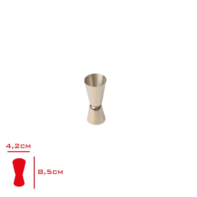 Evmoni Altın Renk 201 Paslanmaz Çelik İkili Jigger 2/4 cl