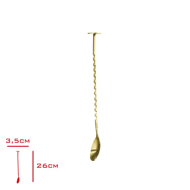 Evmoni Burgulu Bar Kaşığı 27 cm Altın