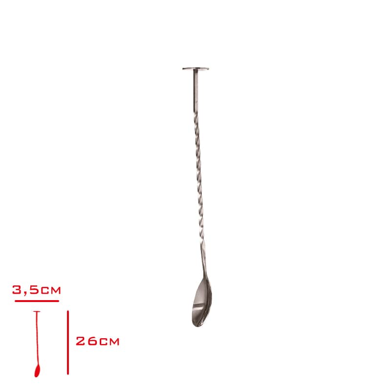 Evmoni Burgulu Bar Kaşığı 27 cm Bakır
