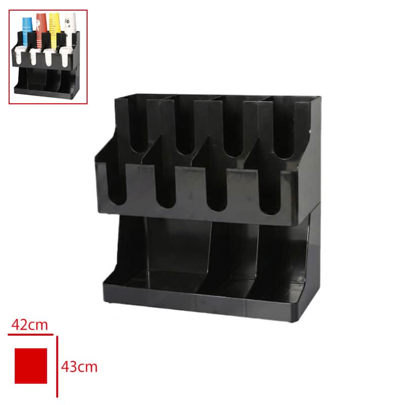 Biradlı Plastik Karton Bardak Standı ve Organizatör 41x21x40 cm