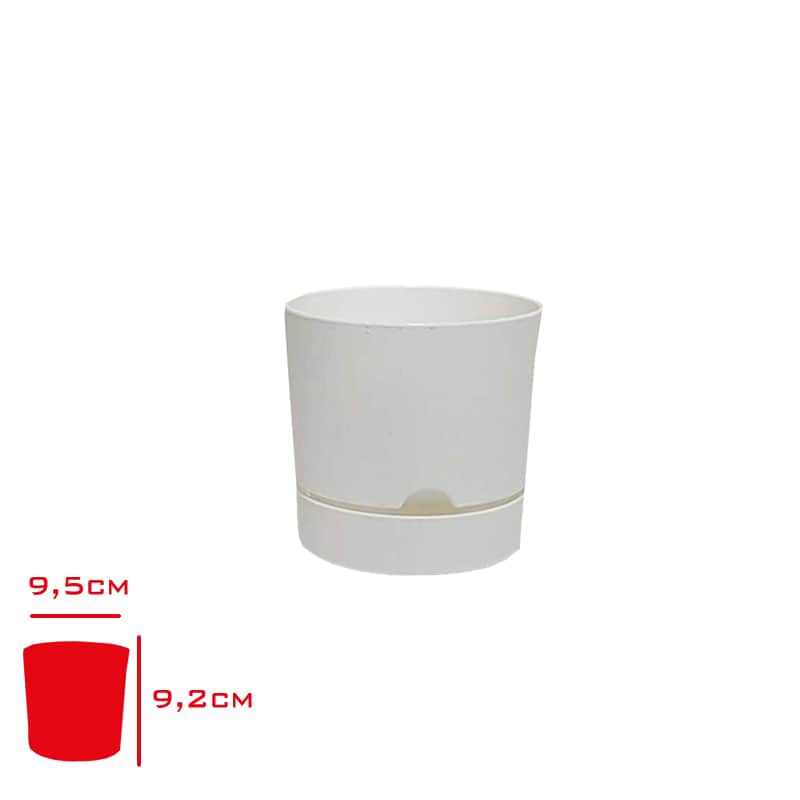 Poliwork Begonya Saksı 9 cm Beyaz