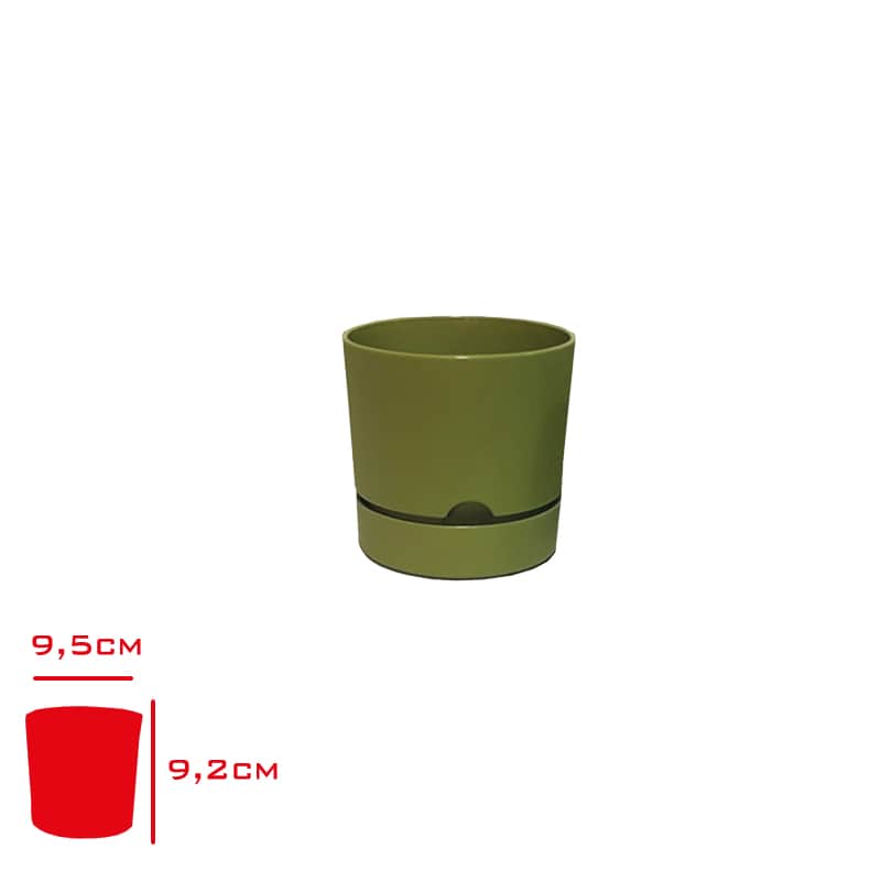 Poliwork Begonya Saksı 9 cm Yosun Yeşili