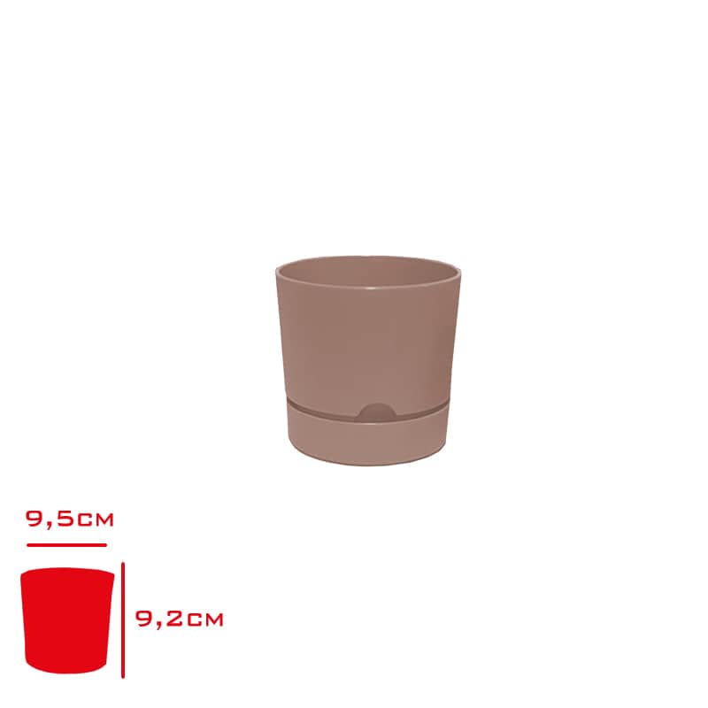 Poliwork Begonya Saksı 9 cm Krem Bej