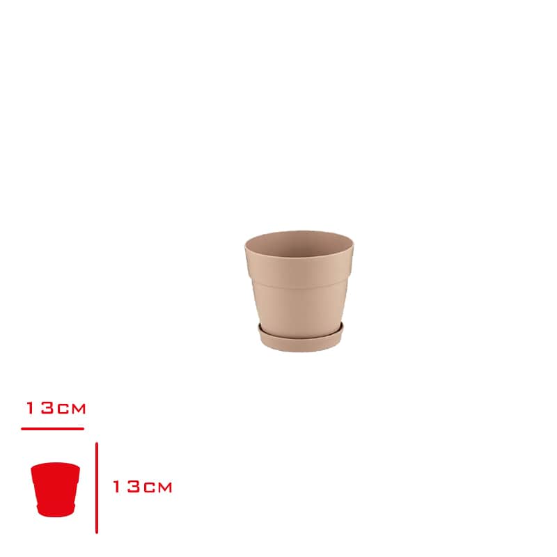 Poliwork Manolya Saksı 13 cm Basic Krem