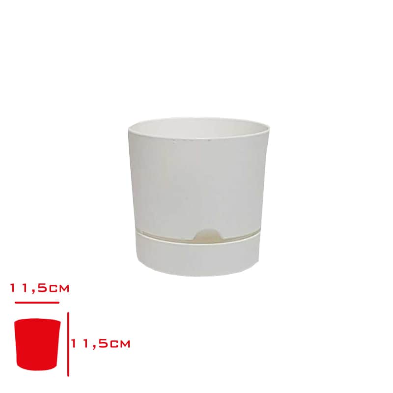 Poliwork Begonya Saksı 12 cm Beyaz