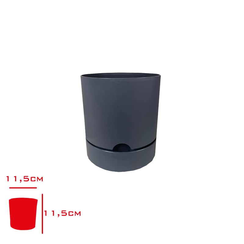 Poliwork Begonya Saksı 12 cm Antrasit