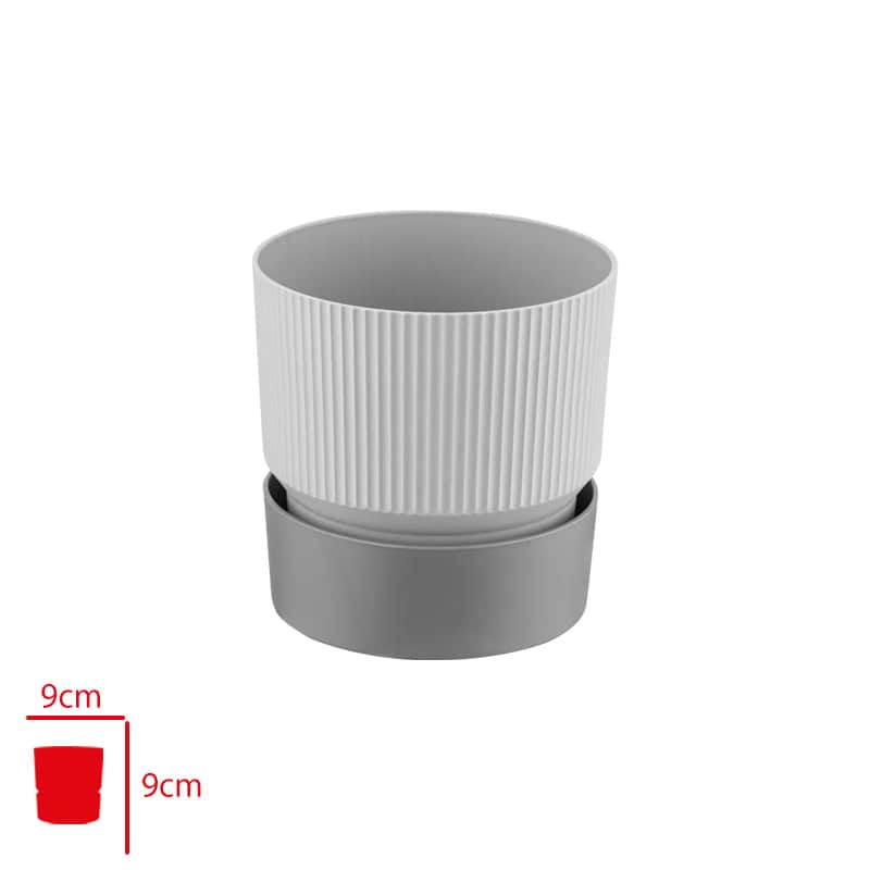 Poliwork Ixora Stone Saksı 9 cm Gri