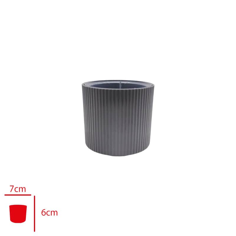 Poliwork Defne Stone Saksı 7 cm Gri