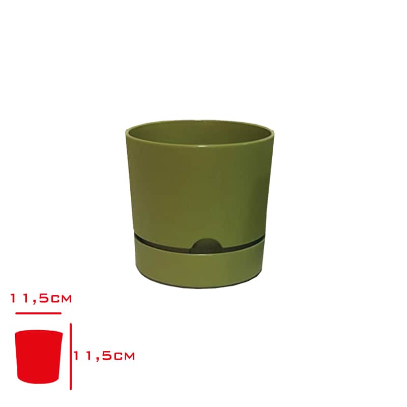 Poliwork Begonya Saksı 12 cm Yosun Yeşili