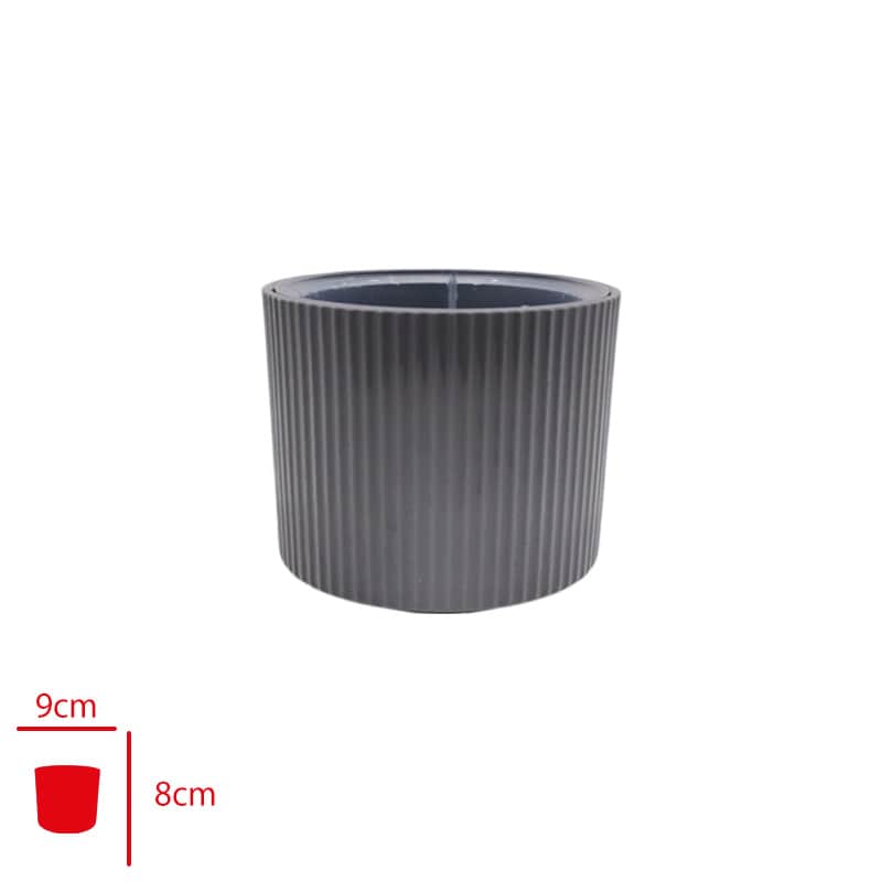 Poliwork Defne Stone Gri Saksı 9 cm