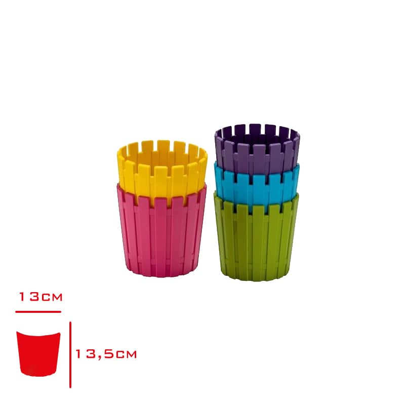 Poliwork Akasya Mix Kaktüs Saksısı 13 cm