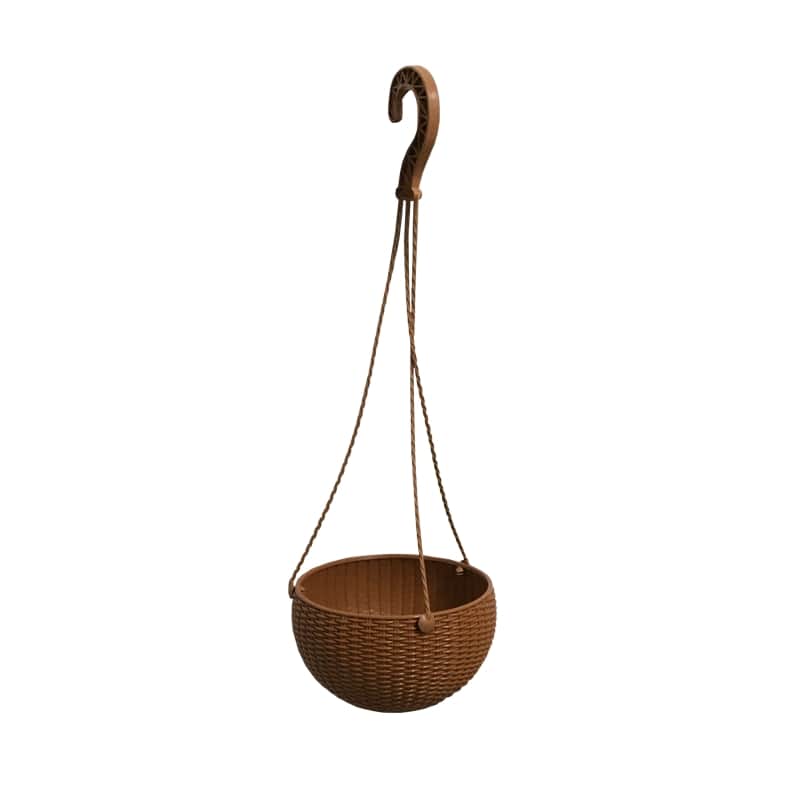 Hak Rattan Naturel Makrome Saksı Küçük