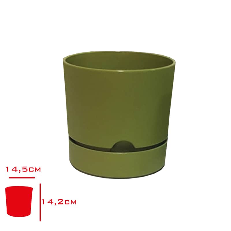 Poliwork Begonya Saksı 15 cm Yosun Yeşili